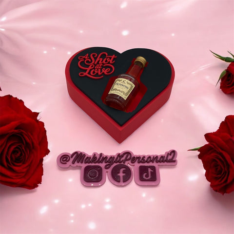 Valentine’s Day Heart Shaped Alcohol Bottle Display