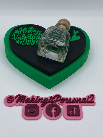 Valentine’s Day Heart Shaped Alcohol Bottle Display