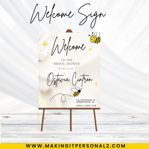 Welcome Sign Bridal Shower, Graduation, Etc