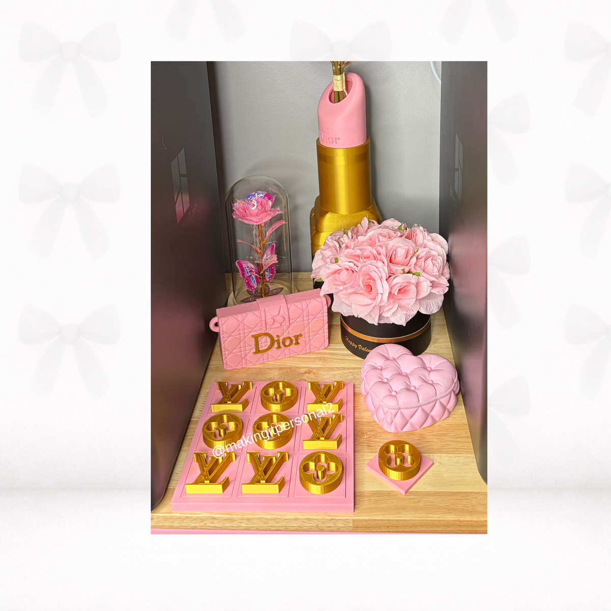 Luxury 3D Printed Tic Tac Toe Decor/Game Board