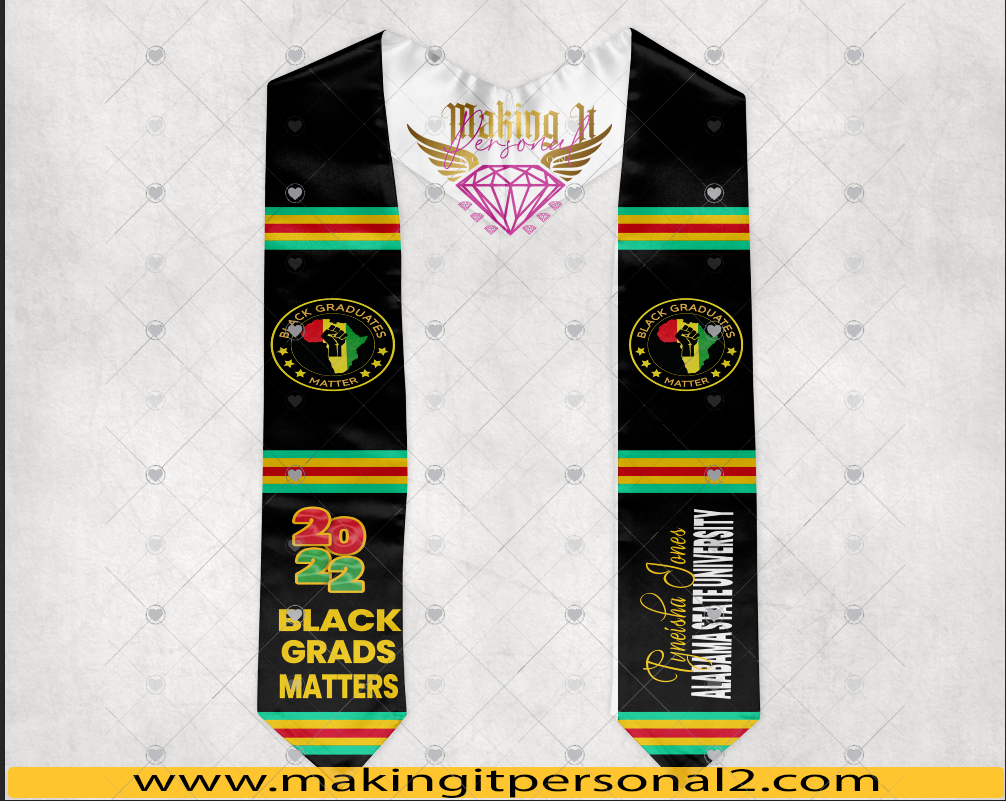 black grads matter kente stole