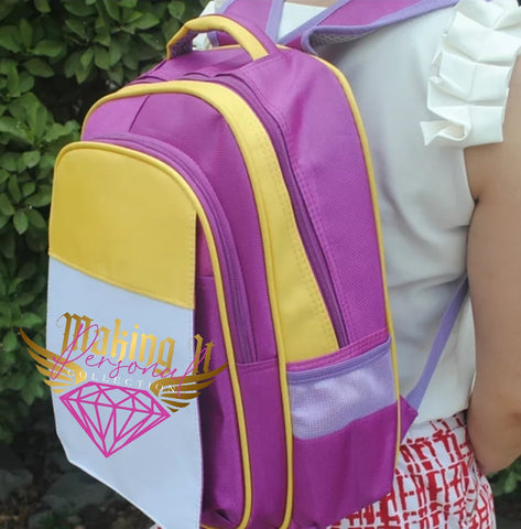 16.5 inch Colored School Book Bag