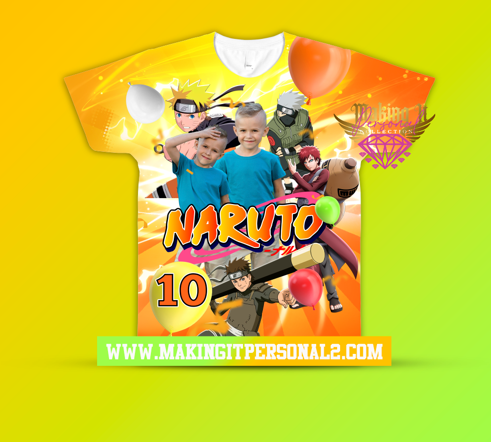 Naturo Inspired All over Design Birthday Shirt