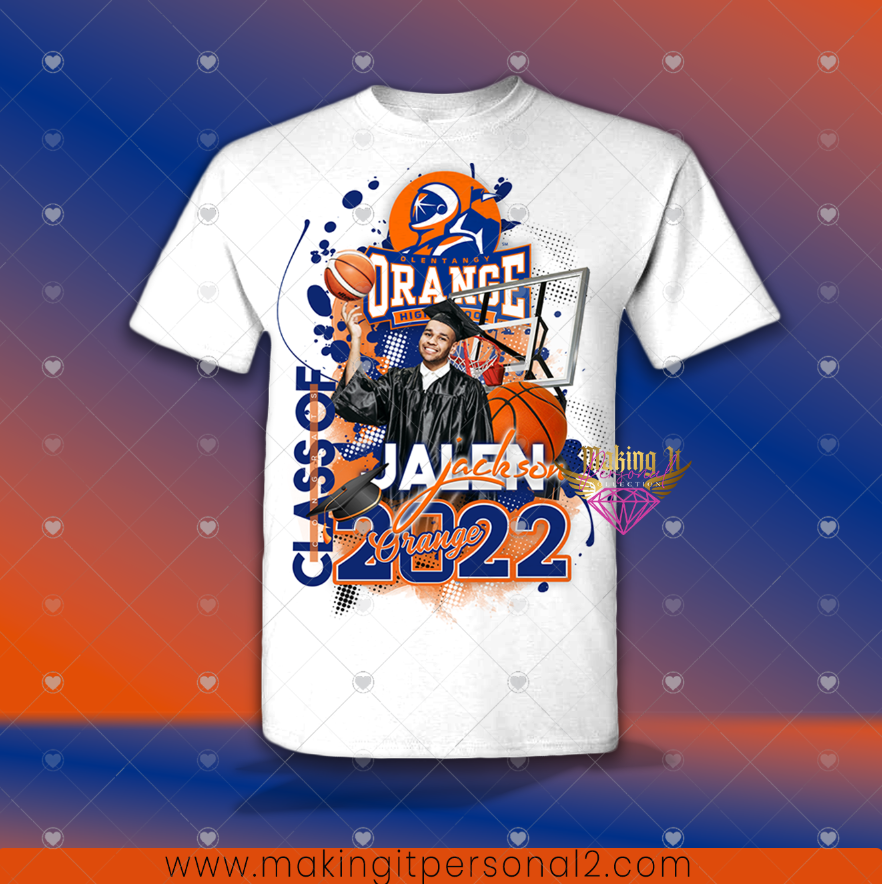 Basketball Sports Graduate Center Design Tshirt