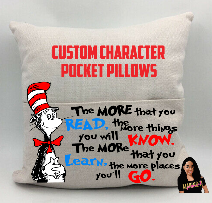 Custom Character Book Pillow