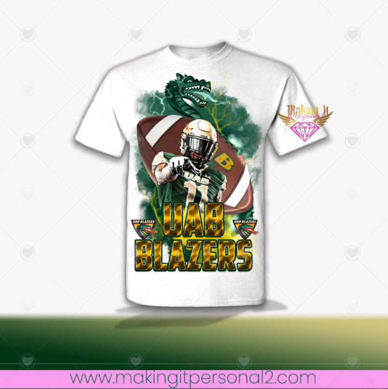 Green and Gold Football Tshirt